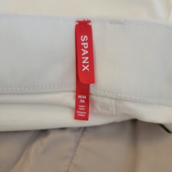 Spanx Wide Leg Jeans M Stretch Pull On Slimming Front Seam Retro Boho Shapewear - Picture 5 of 9